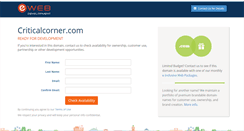 Desktop Screenshot of criticalcorner.com